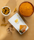HIP Turmeric Powder 150g — up to 6% curcumin, Coimbatore sourced, lab tested, Rs.330, 30 servings